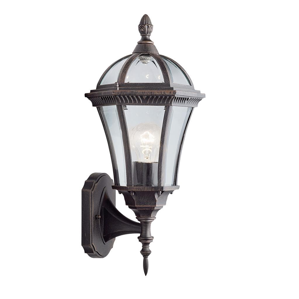 Searchlight Capri Outdoor Uplight - Aluminium, Rustic Brown & Glass,IP44 1565