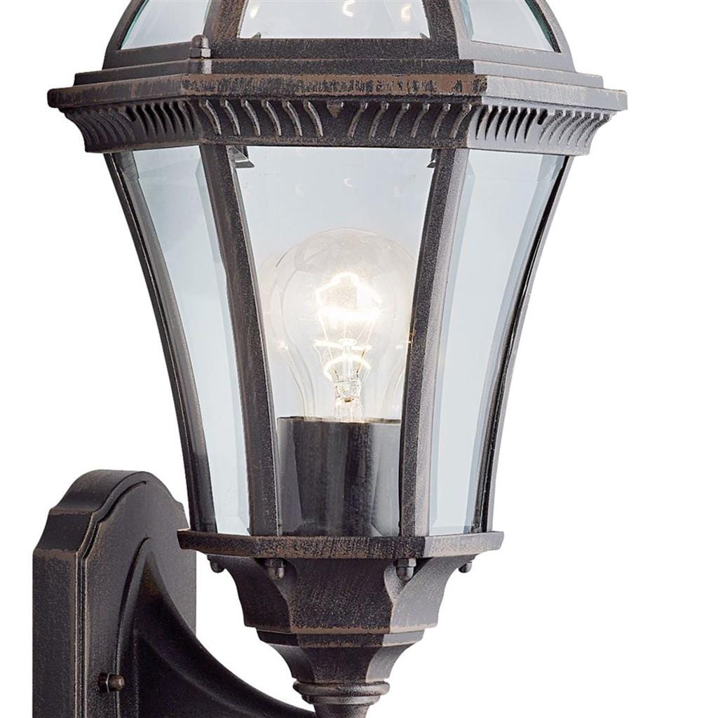 Searchlight Capri Outdoor Uplight - Aluminium, Rustic Brown & Glass,IP44 1565