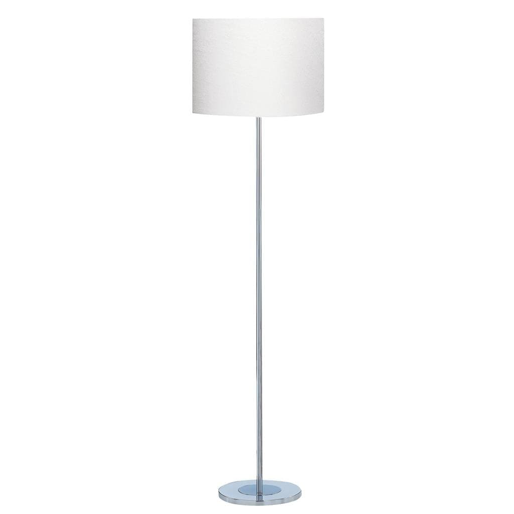 Searchlight Carter Floor Lamp - Chrome Base & Fabric Shade 7550CC