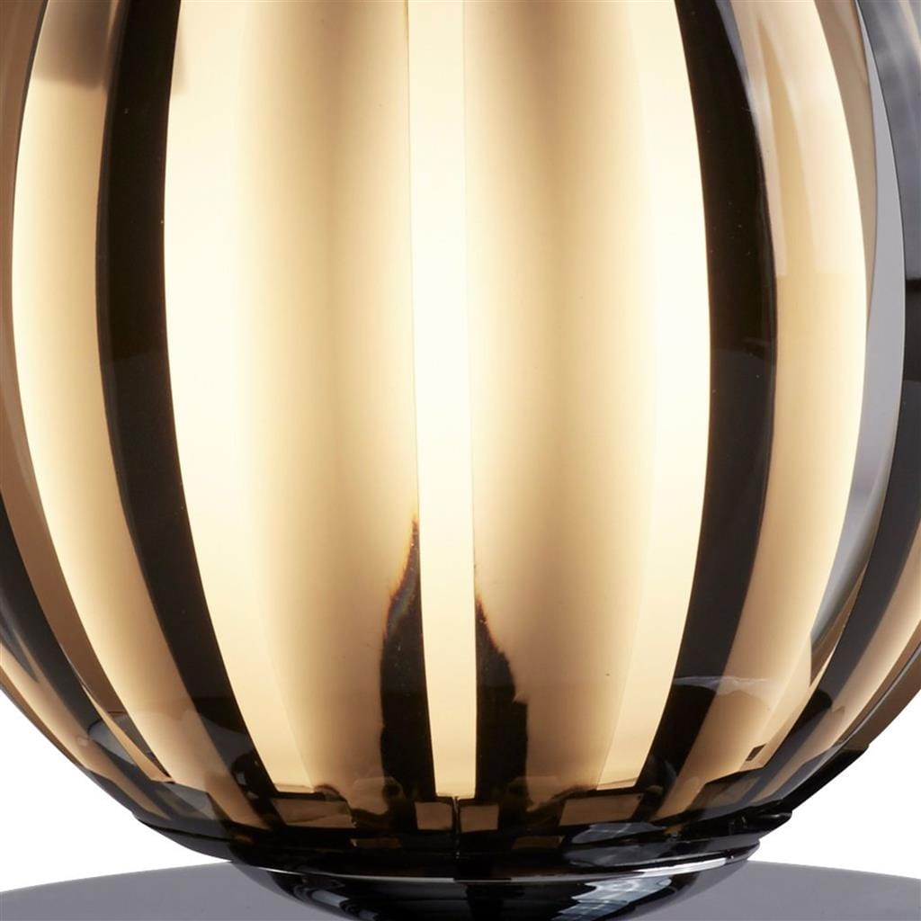 Searchlight Claw Touch Table Lamp-Chrome, Smoked Acrylic & Frosted Glass 1811SM