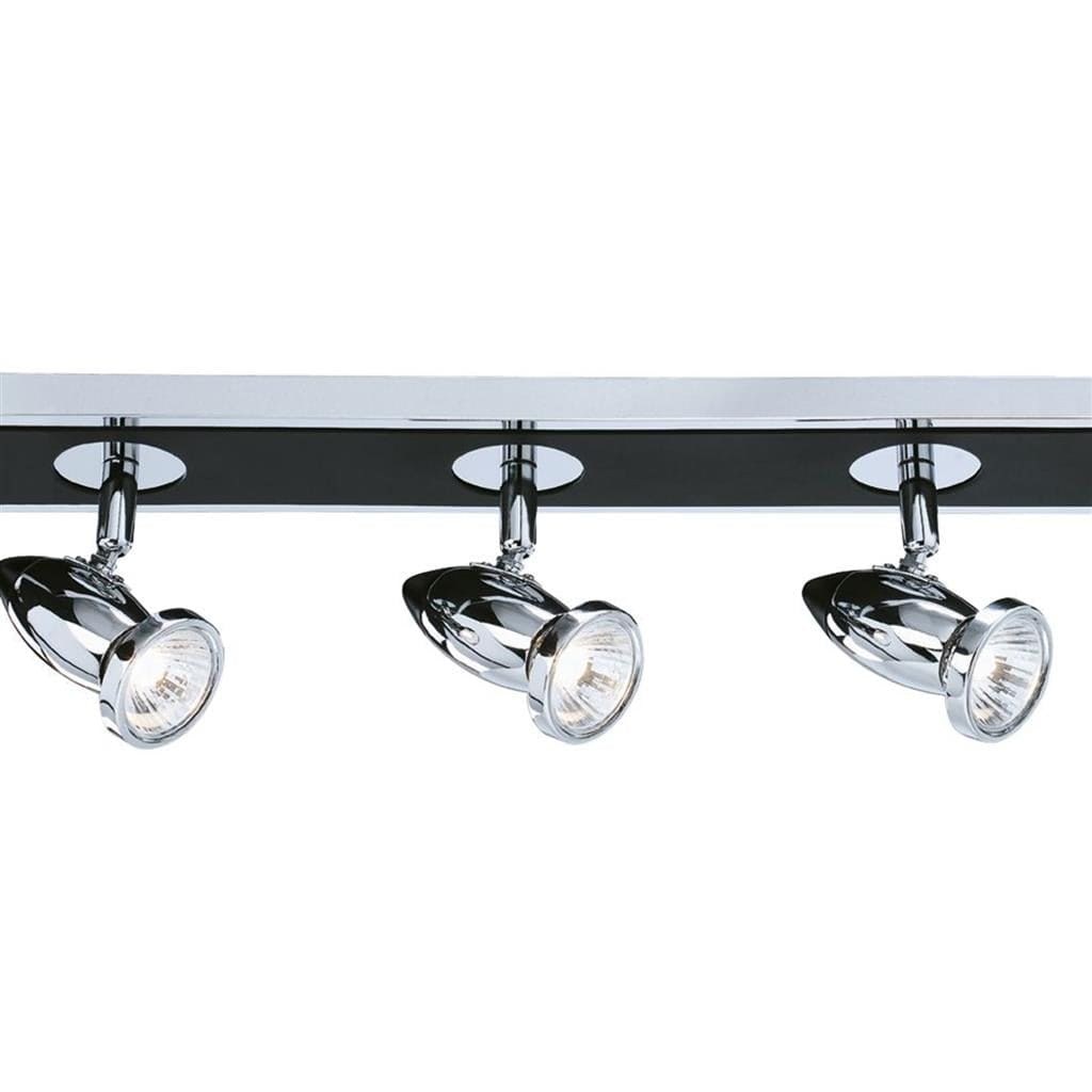 Searchlight Comet 5Lt Bar Spotlight - Matt Black & Polished Chrome 7495