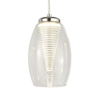 Searchlight Cyclone Pendant  - Chrome Metal & Glass 97291-1CL