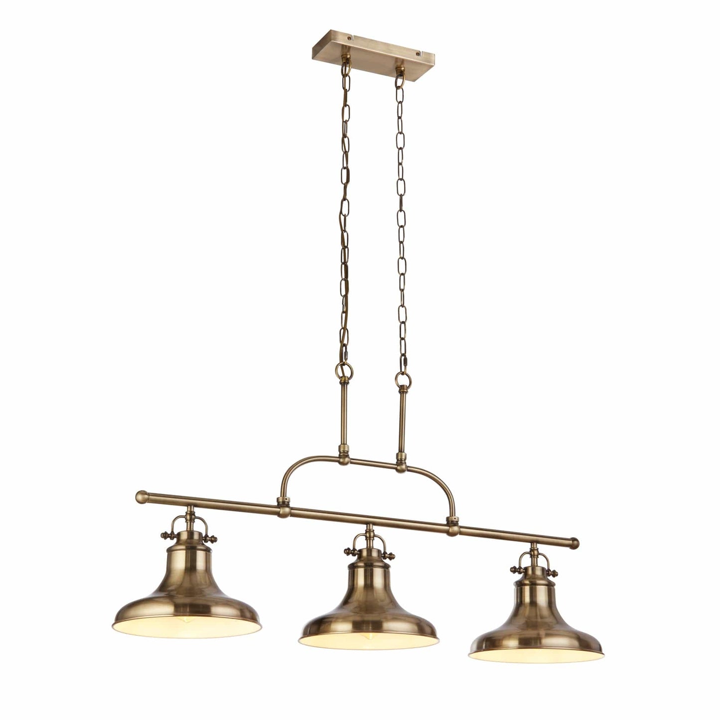 Searchlight Dallas 3Lt Bar Pendant - Antique Brass Metal 3193-3AB