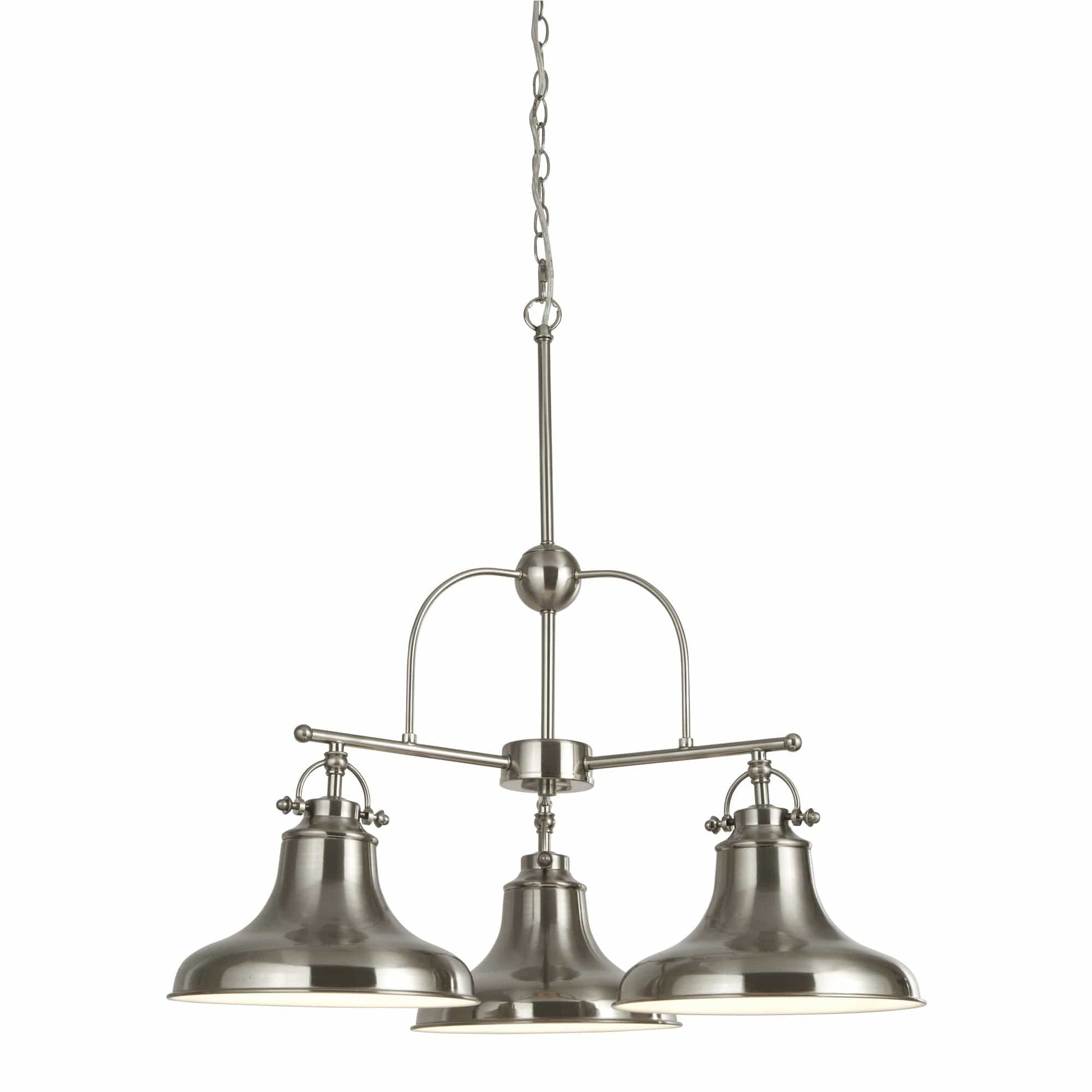 Searchlight Dallas 3Lt Pendant - Satin Silver 3183-3SS