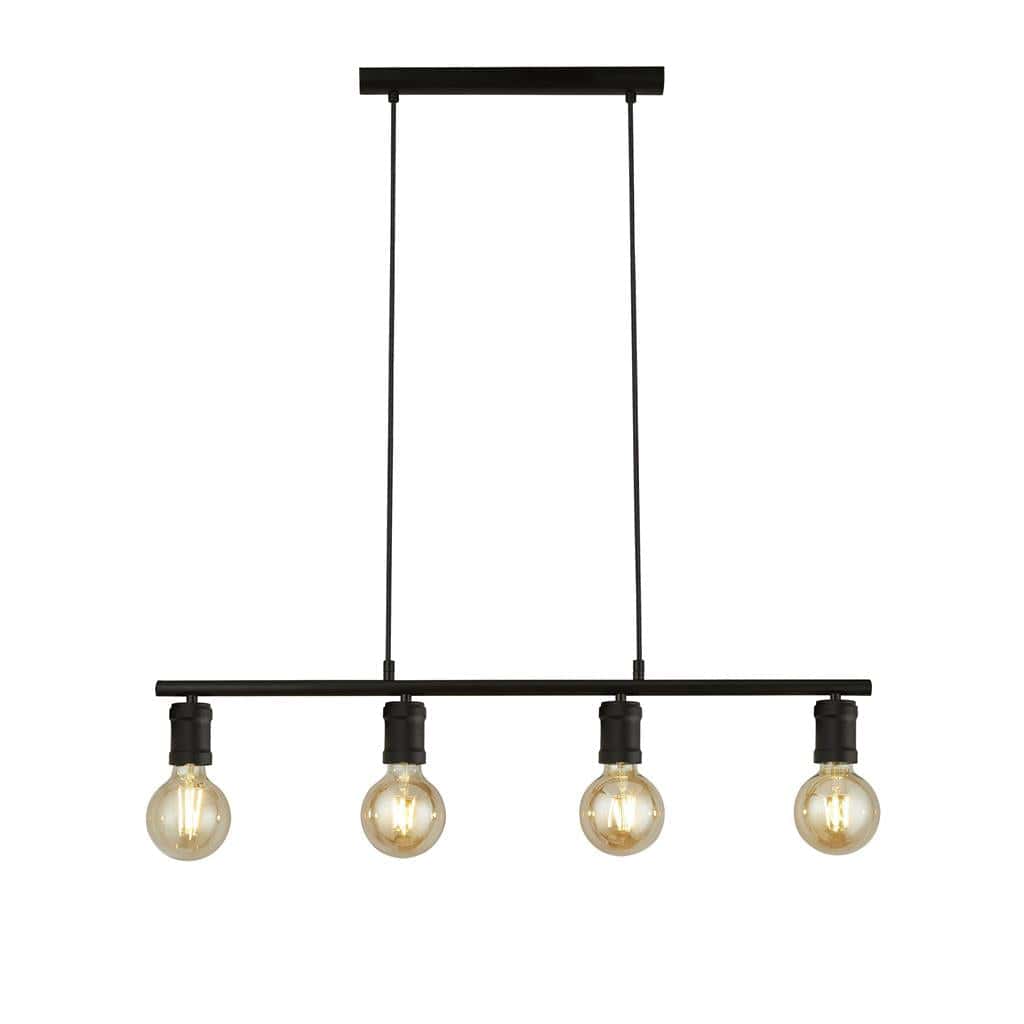 Searchlight Dance 4Lt Bar Pendant - Sand Black Metal 45201-4BK