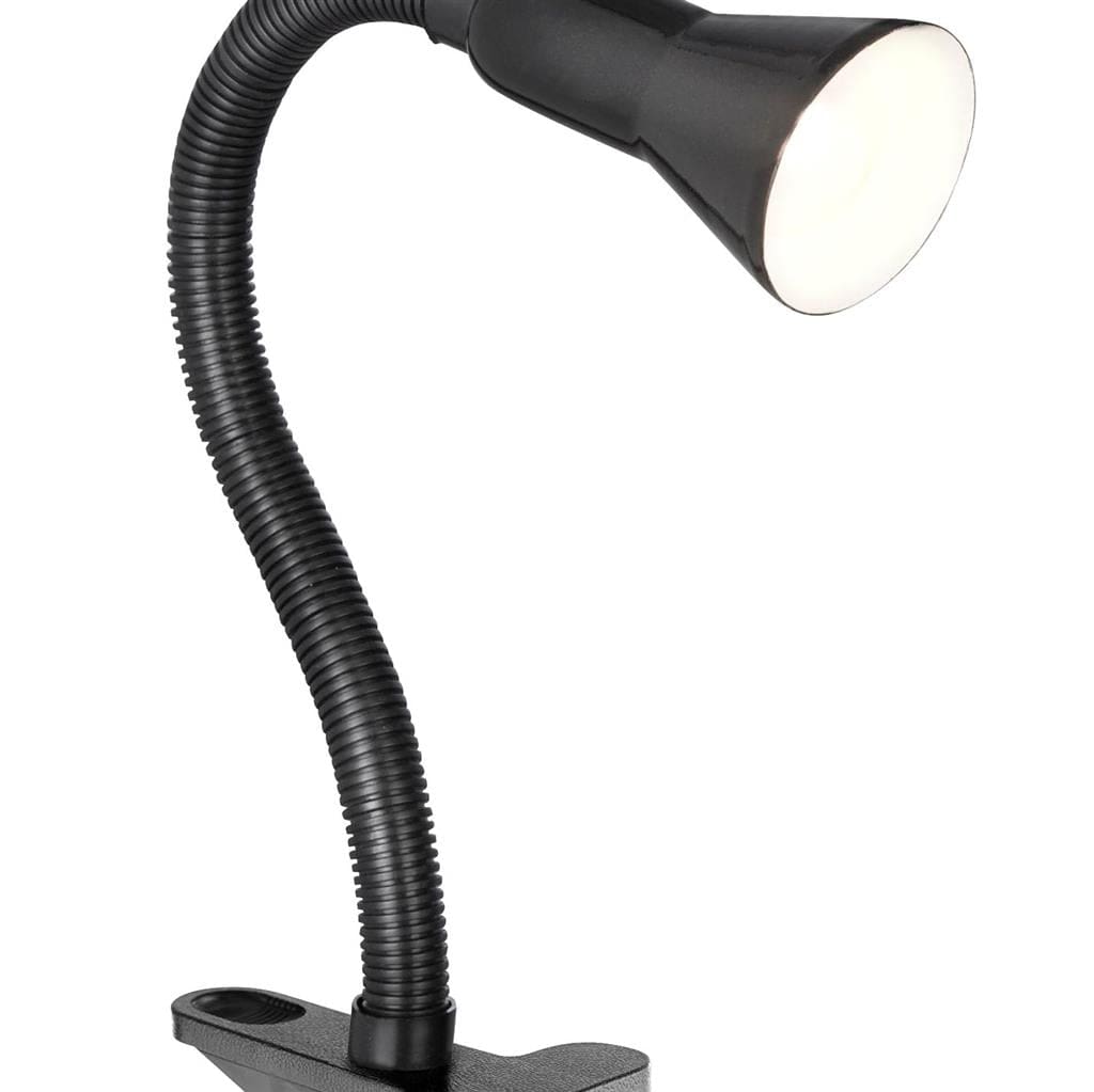 Searchlight Desk Partners Flex Clip Task Lamp - Black Metal 4122BK