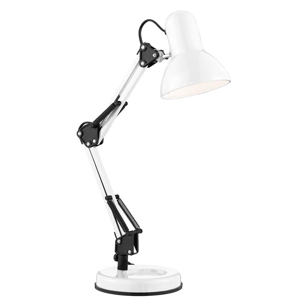 Searchlight Desk Table Lamp  - White Metal 2429WH