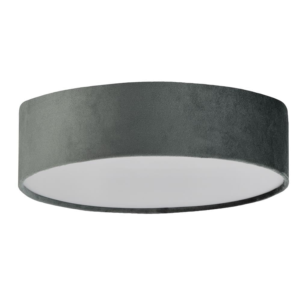 Searchlight Drum 2Lt Flush - Grey Velvet 23298-2GY