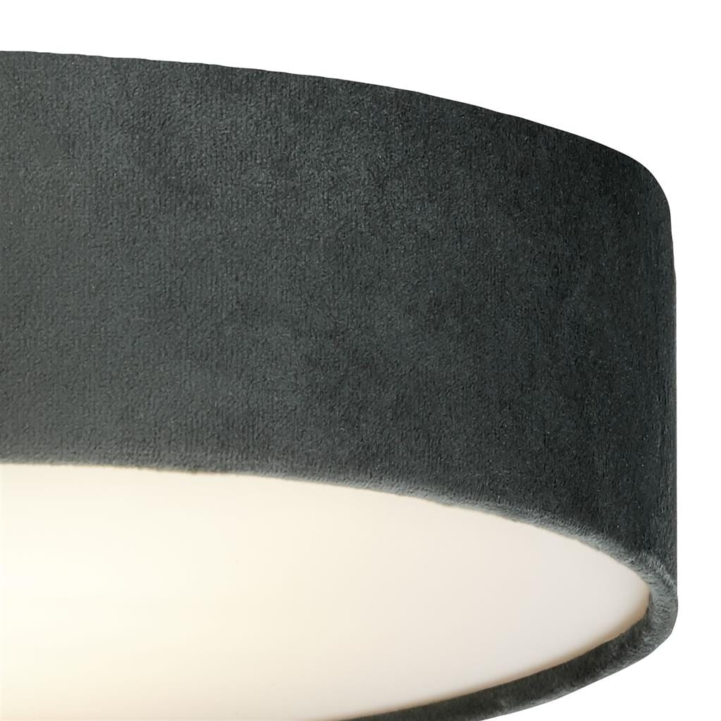 Searchlight Drum 2Lt Flush - Grey Velvet 23298-2GY