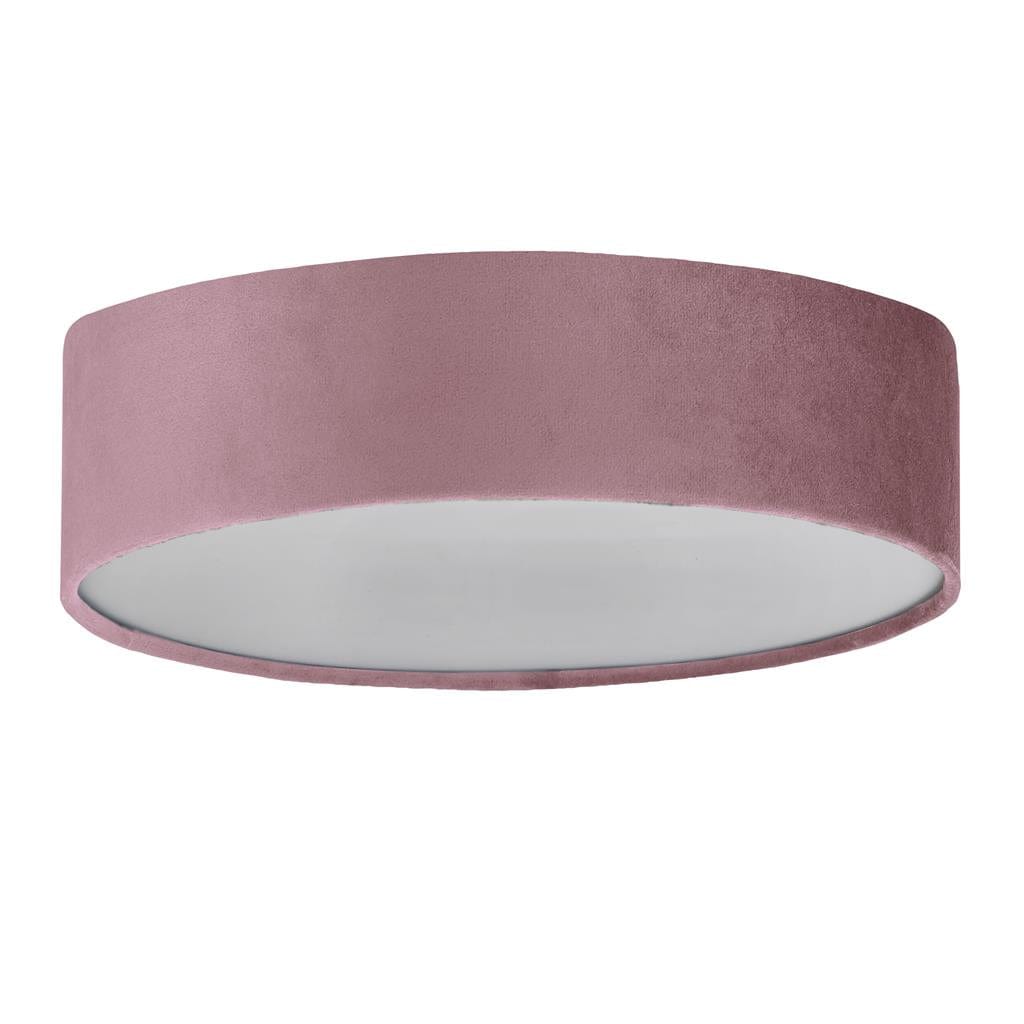 Searchlight Drum 3Lt Flush - Pink Velvet 23298-3PI