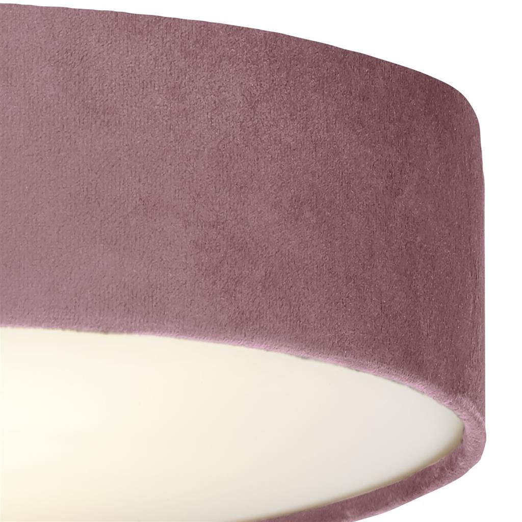 Searchlight Drum 3Lt Flush - Pink Velvet 23298-3PI