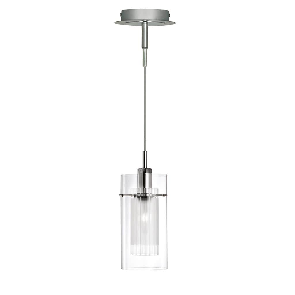 Searchlight Duo I Pendant - Chrome & Double Glass 2301