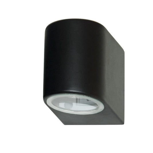 Searchlight Eiffel Outdoor Wall Light-Black Metal, Clear & Frosted Glass 8008-1BK-LED