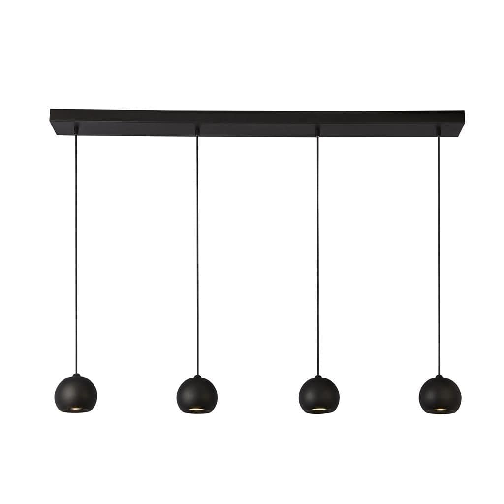 Searchlight Eindhoven  4Lt Bar Pendant - Sand Black Metal 1014-4BK