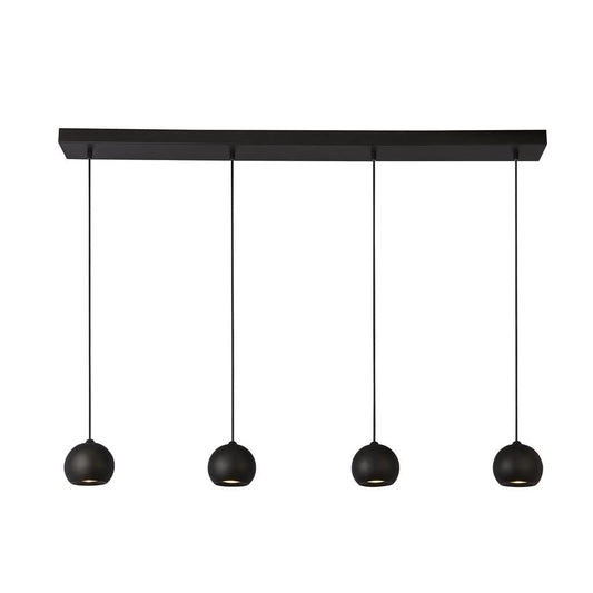 Searchlight Eindhoven  4Lt Bar Pendant - Sand Black Metal 1014-4BK