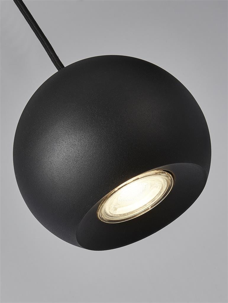 Searchlight Eindhoven  4Lt Bar Pendant - Sand Black Metal 1014-4BK