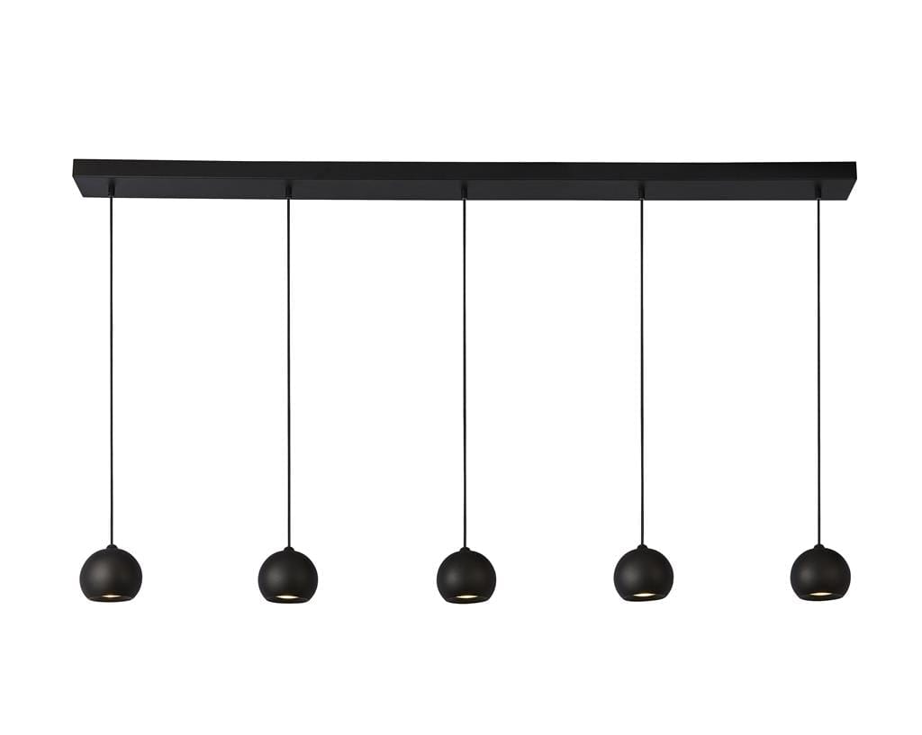 Searchlight Eindhoven 5Lt Bar Pendant - Sand Black Metal 1014-5BK