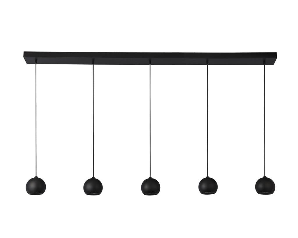 Searchlight Eindhoven 5Lt Bar Pendant - Sand Black Metal 1014-5BK