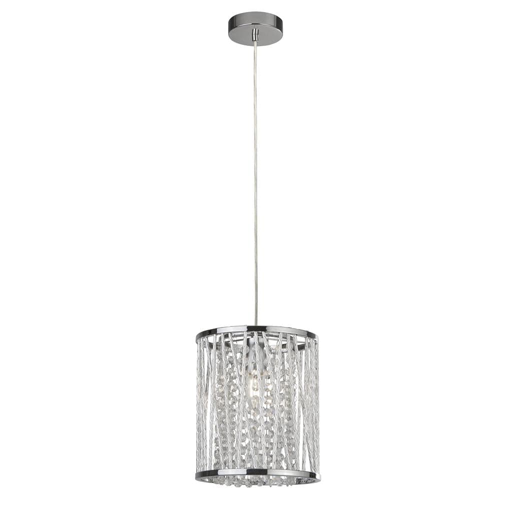 Searchlight Elise  Pendant - Chrome Metal & Crystal 8831CC