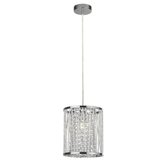 Searchlight Elise  Pendant - Chrome Metal & Crystal 8831CC