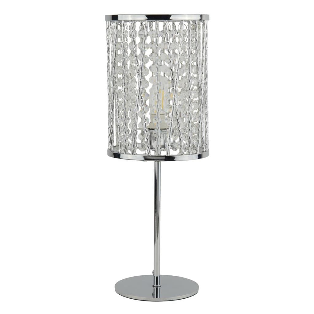 Searchlight Elise Table Lamp - Chrome & Crystal Drops 8931CC