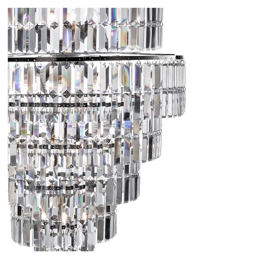 Searchlight Empire  13Lt Chandelier  - Chrome Metal & Clear Crystal 1500CC