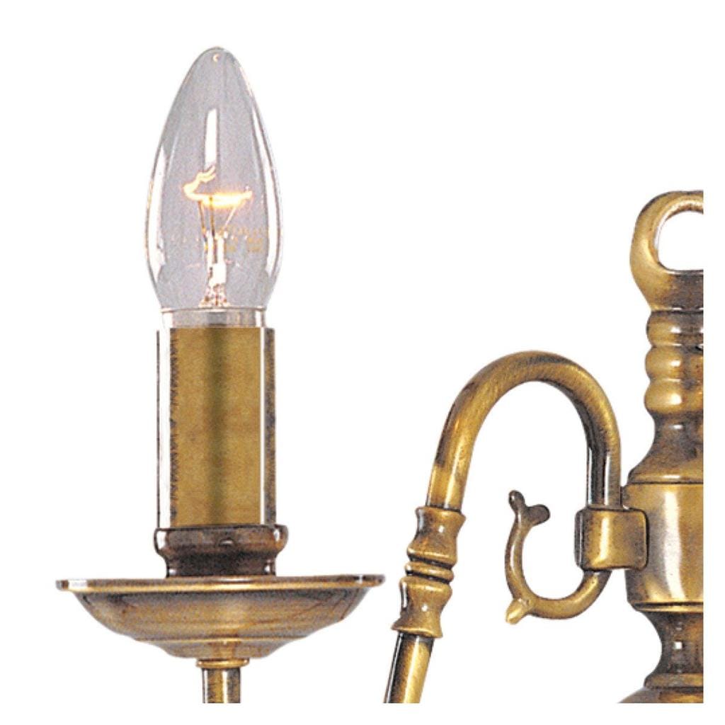 Searchlight Flemish 2Lt Wall Light - Solid Brass Metal 1019-2AB