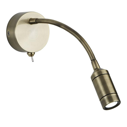 Searchlight Flexy Wall Light  - Antique Brass Metal 2256AB