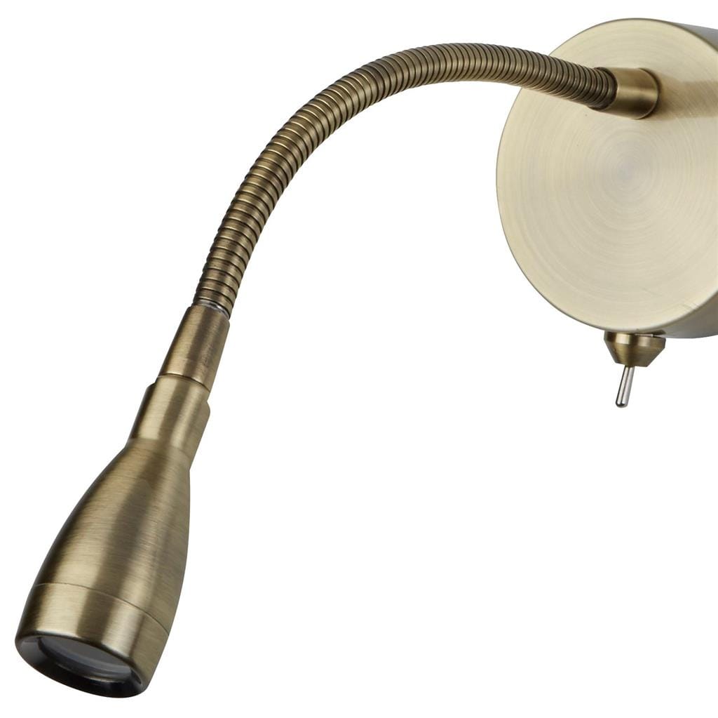 Searchlight Flexy Wall Light  - Antique Brass Metal 9917AB