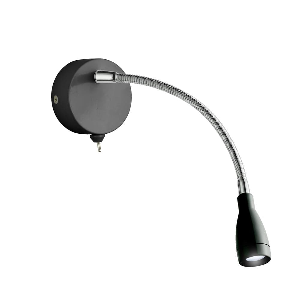 Searchlight Flexy Wall Light - Matt Black Metal 9917BK