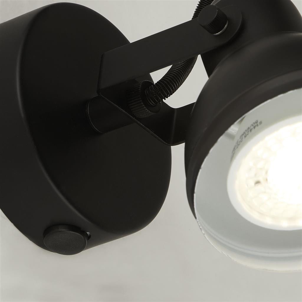 Searchlight Focus  Spotlight Wall Light - Black Metal 1541BK