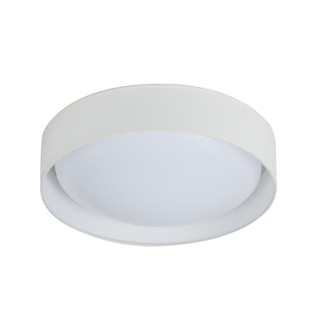 Searchlight Gianna Flush - White Fabric &Acrylic Diffuser 9371-37WH