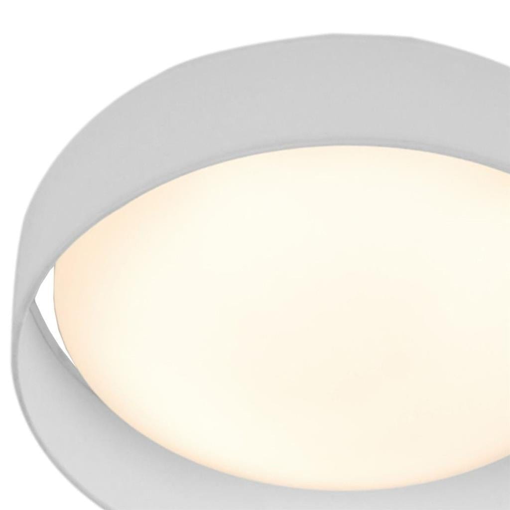 Searchlight Gianna LED Flush Ceiling Light - Acrylic, & Fabric Shade 9371-50WH