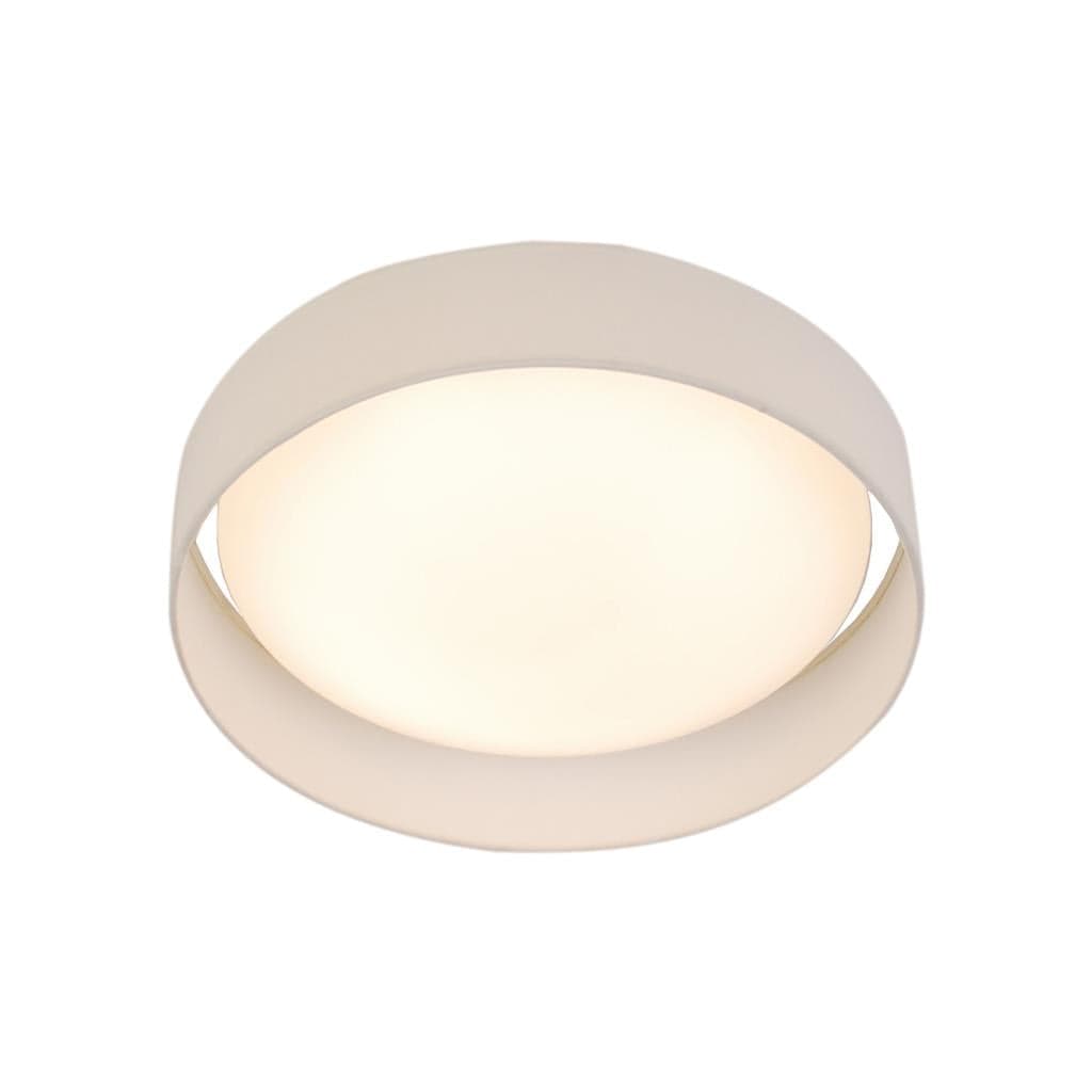 Searchlight Gianna LED Flush Ceiling Light - Acrylic, & Fabric Shade 9371-50WH