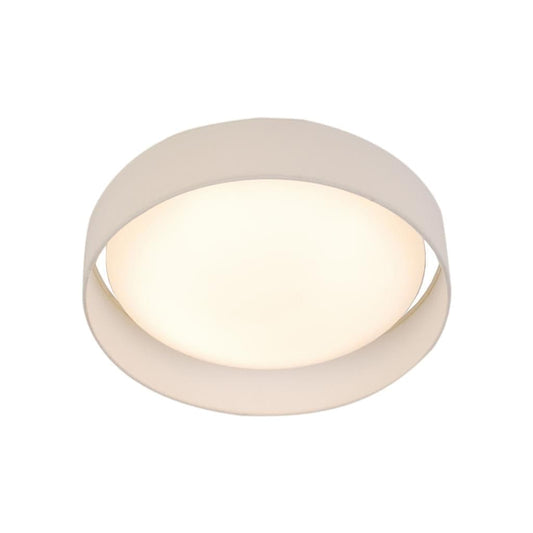 Searchlight Gianna LED Flush Ceiling Light - Acrylic, & Fabric Shade 9371-50WH