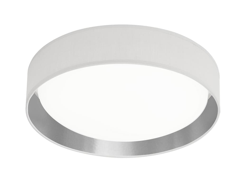 Searchlight Gianna LED Flush -White Shade Silver Inner 9371-37WSI