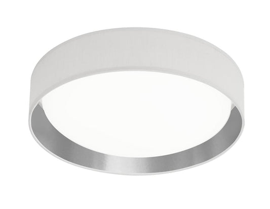 Searchlight Gianna LED Flush -White Shade Silver Inner 9371-37WSI