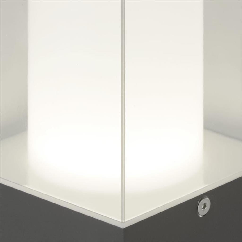 Searchlight Granada Wall Light - Grey Metal, White & Clear Polycarbonate 2581GY