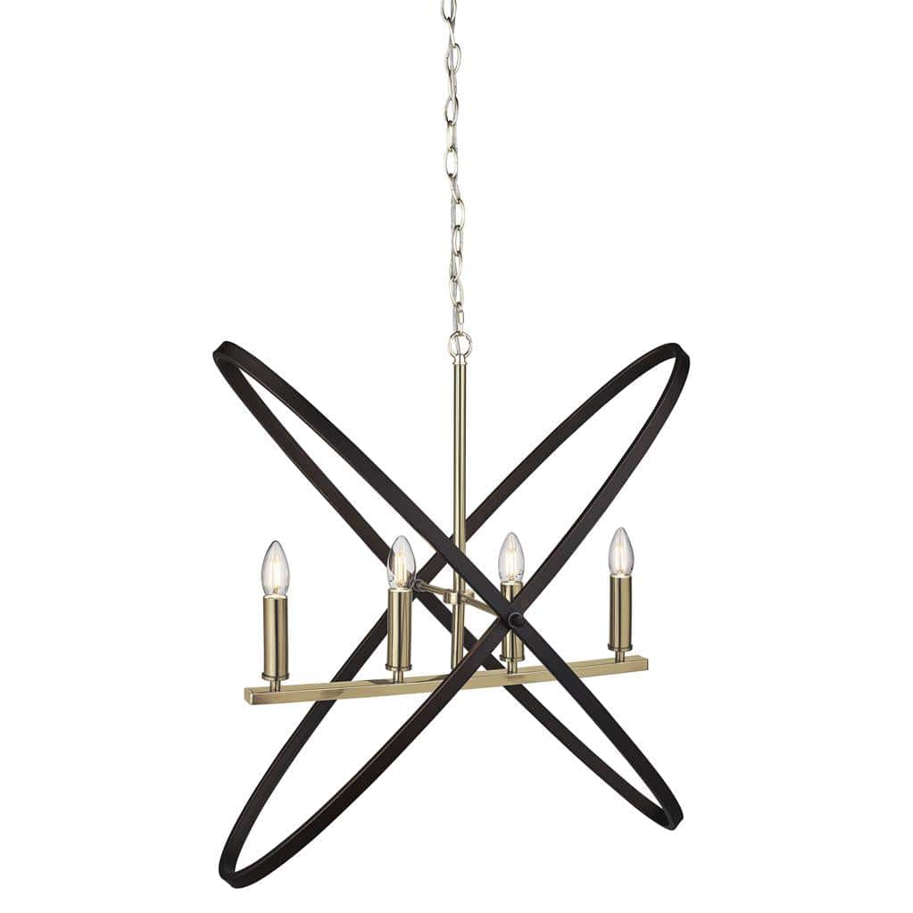 Searchlight Hoopla 4Lt Ceiling Pendant - Bronze Metal 8244-4BZ