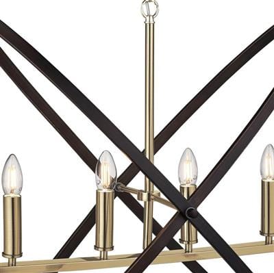 Searchlight Hoopla 4Lt Ceiling Pendant - Bronze Metal 8244-4BZ