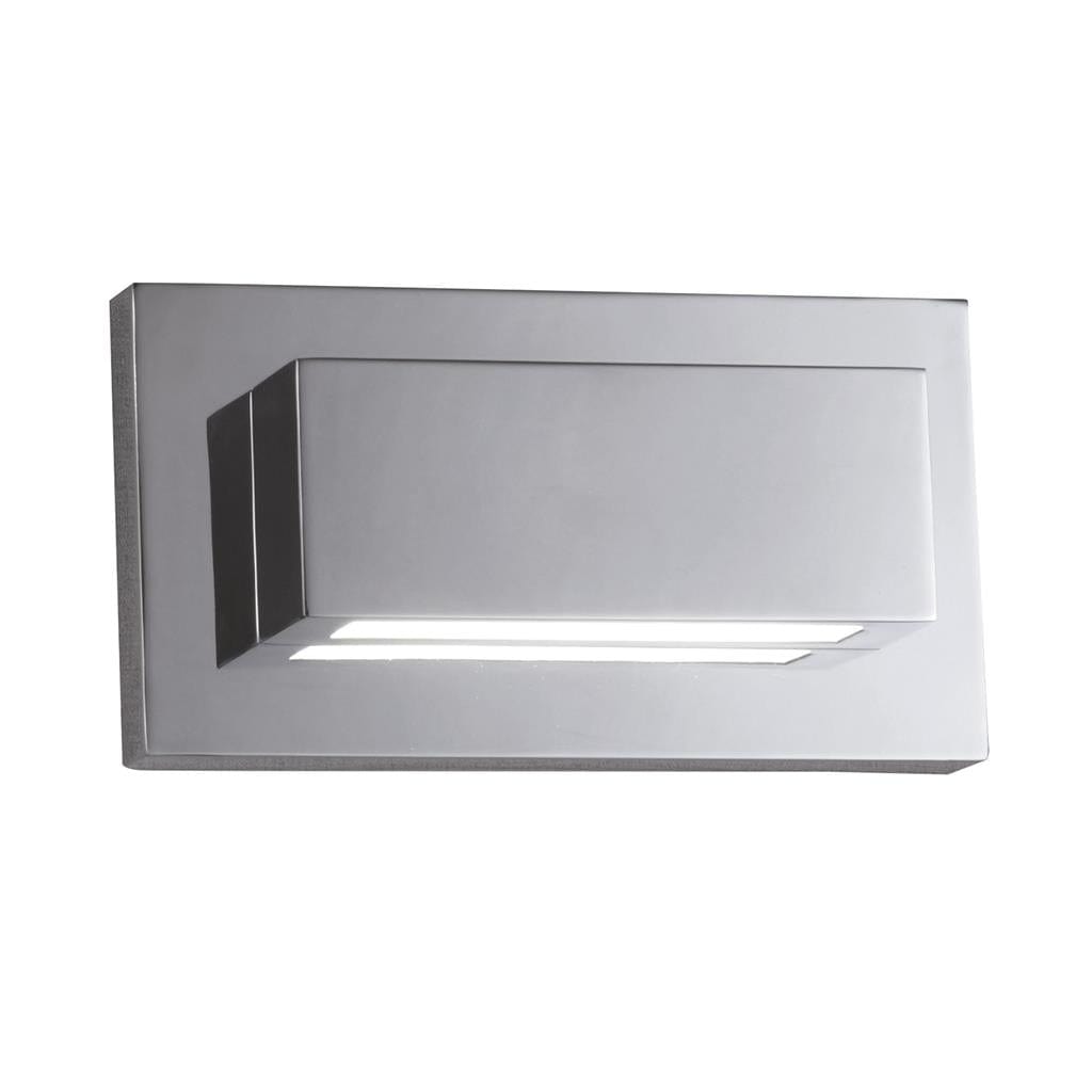 Searchlight Ledge LED Up/Downlight Wall Light - Chrome & Glass 1752CC