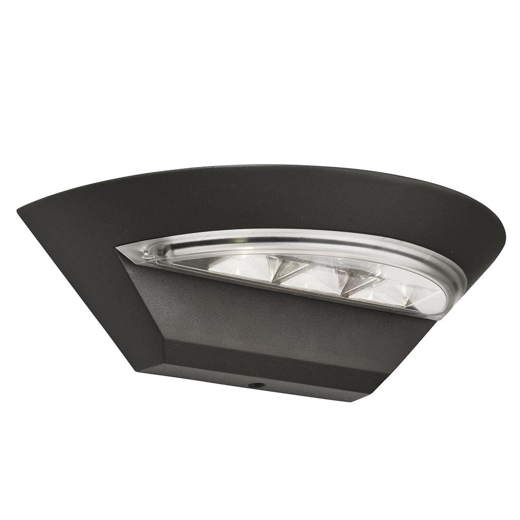 Searchlight Lincoln Outdoor Wall Light - Dark Grey Metal & Polycarbonate 5122GY