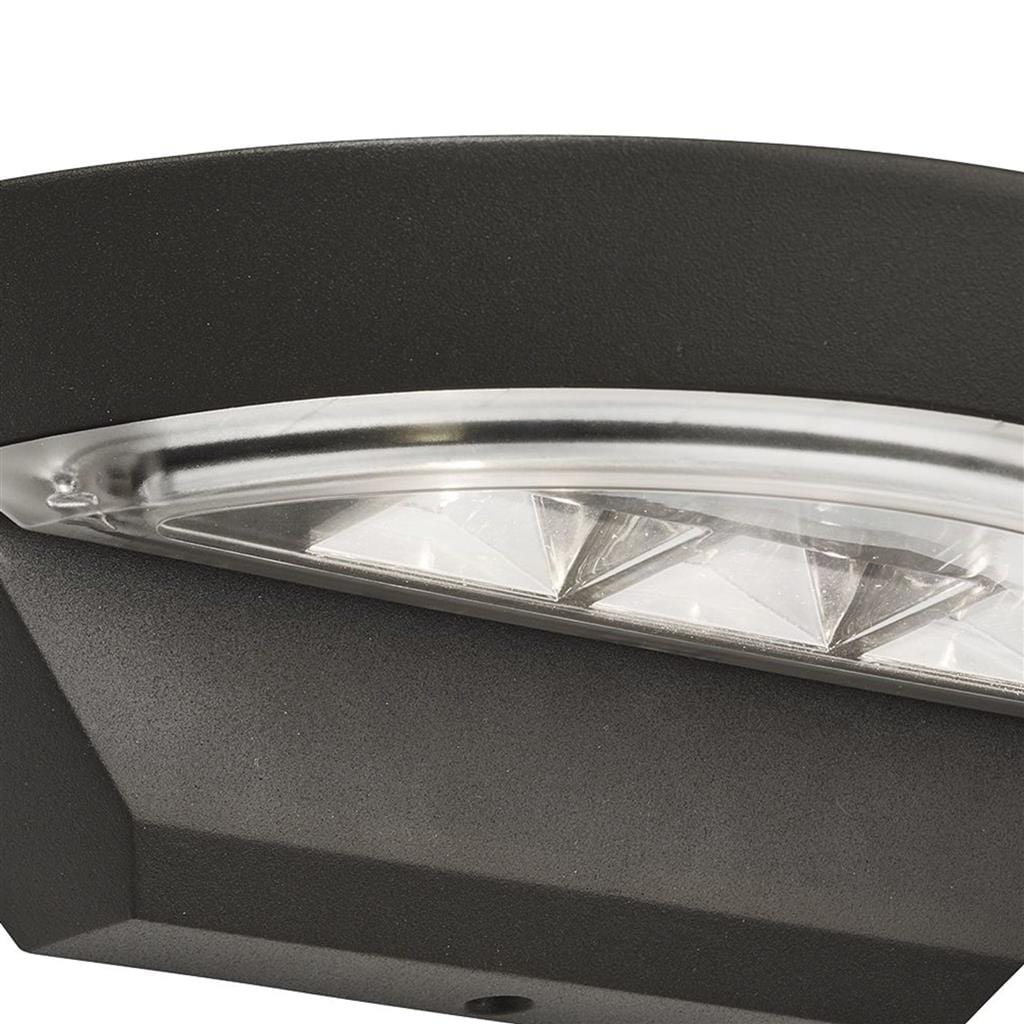 Searchlight Lincoln Outdoor Wall Light - Dark Grey Metal & Polycarbonate 5122GY