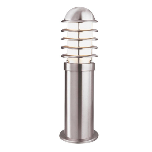 Searchlight Louvre Outdoor Post - Stainless Steel Metal & Polycarbonate 052-450