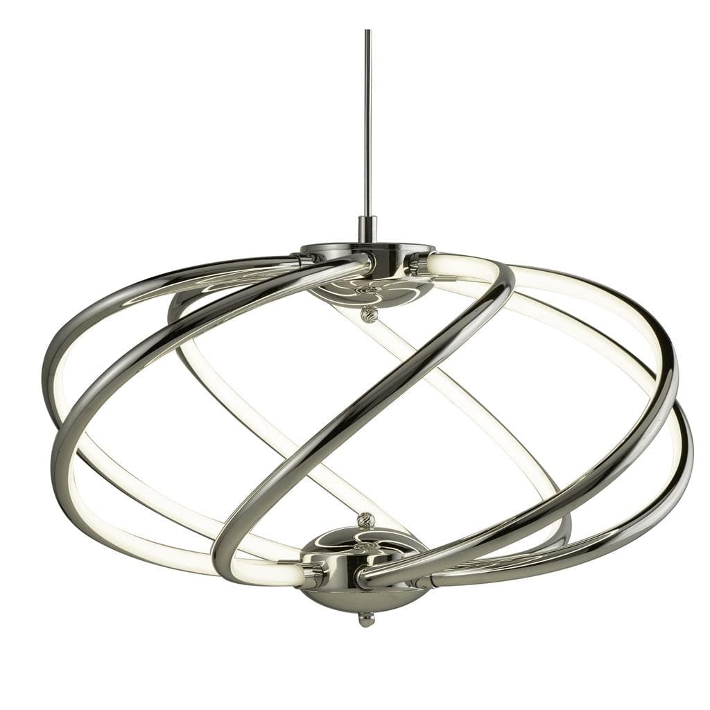 Searchlight Magic  7Lt Pendant  - Chrome Metal & Opal Acrylic 6500-7CC