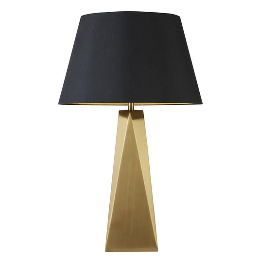 Searchlight Maldon Table Lamp - Gold Metal & Black Shade with Gold Inner 2213GO