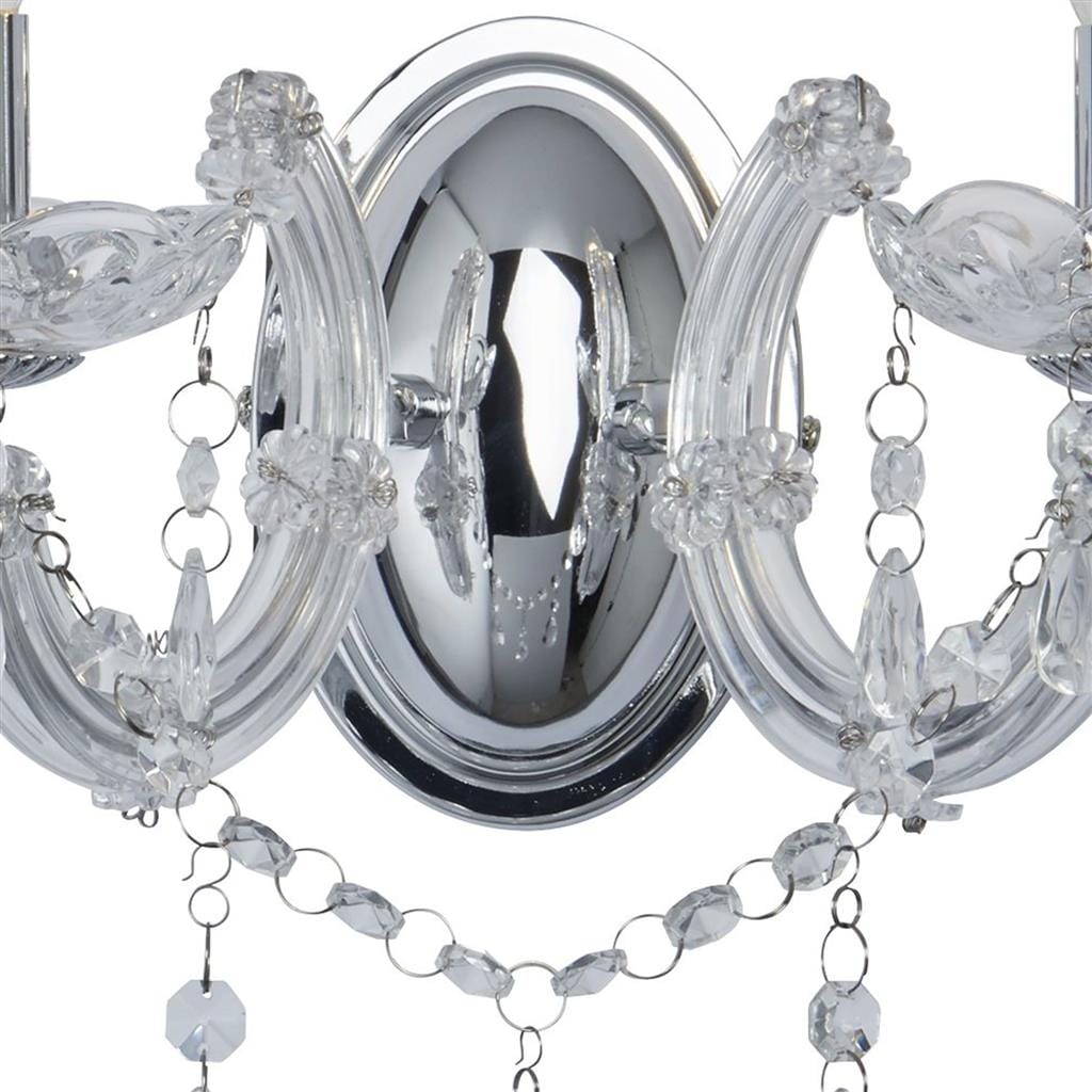 Searchlight Marie Therese  2Lt Wall Light - Chrome Metal & Clear Acrylic 399-2