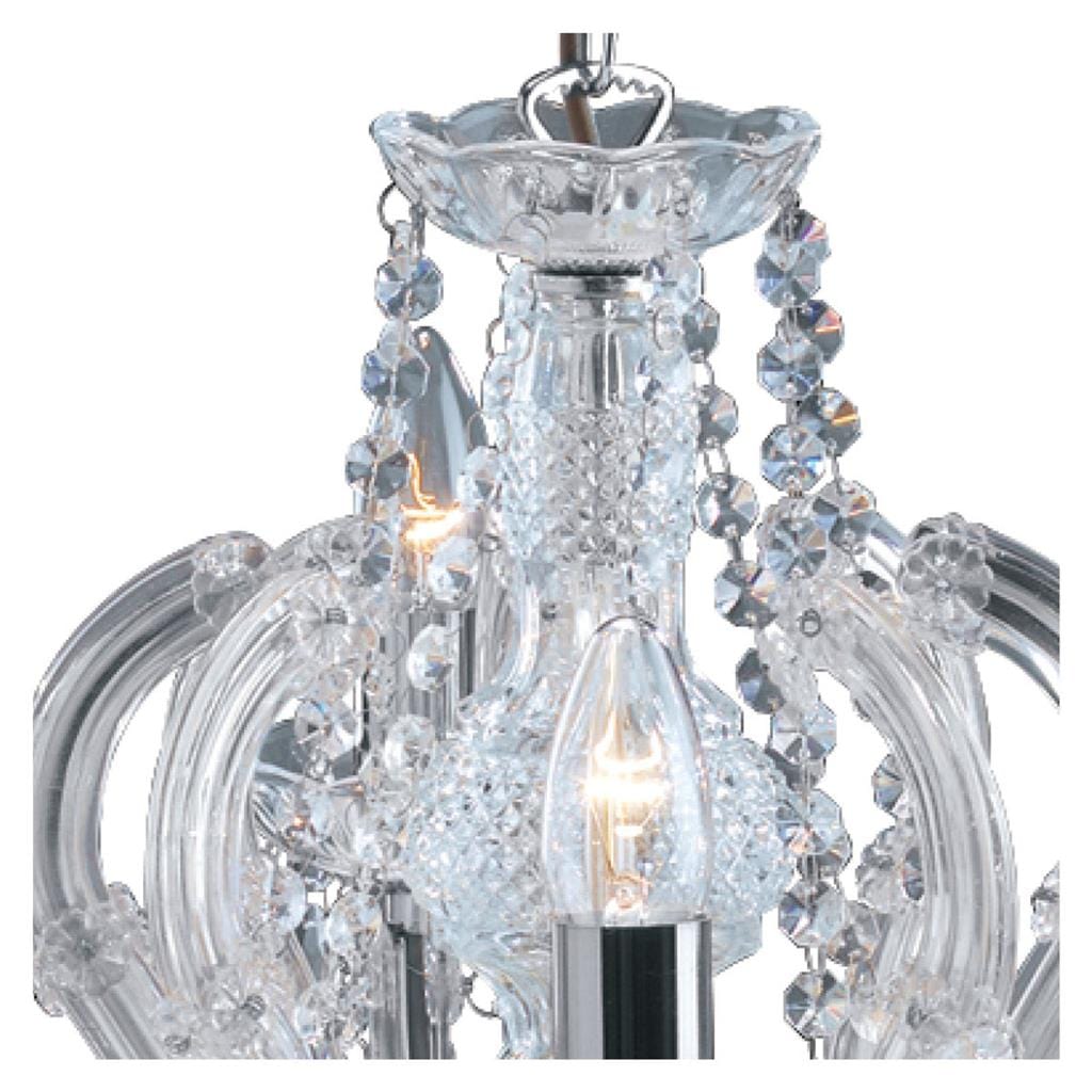 Searchlight Marie Therese 8Lt Pendant - Chrome Metal & Clear Acrylic 399-8