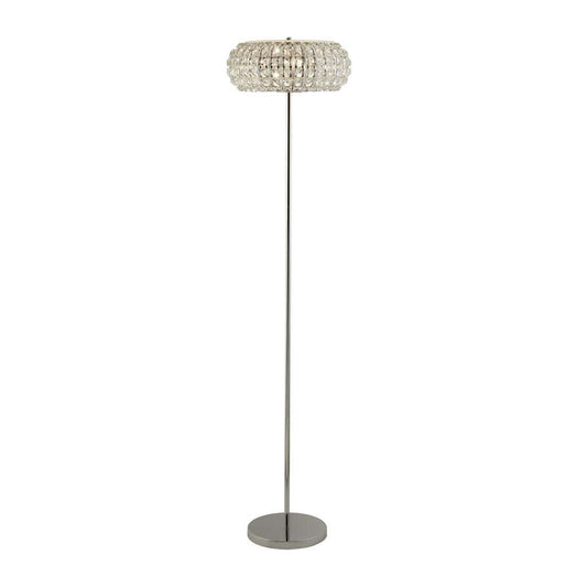 Searchlight Marylin 3LT Floor Lamp - Chrome, Crystal Glass & Sand 5819CC