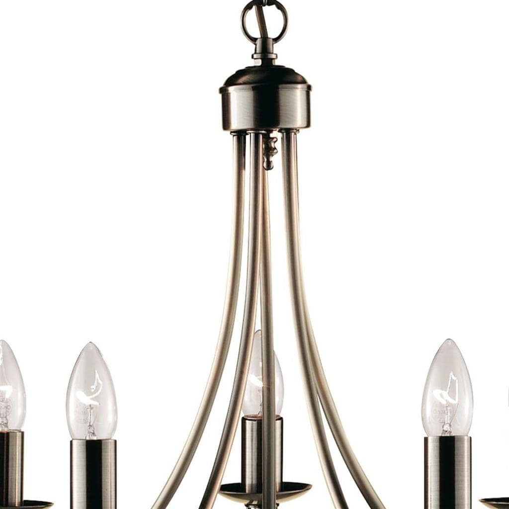 Searchlight Maypole 5Lt Pendant - Antique Brass Metal 6345-5AB